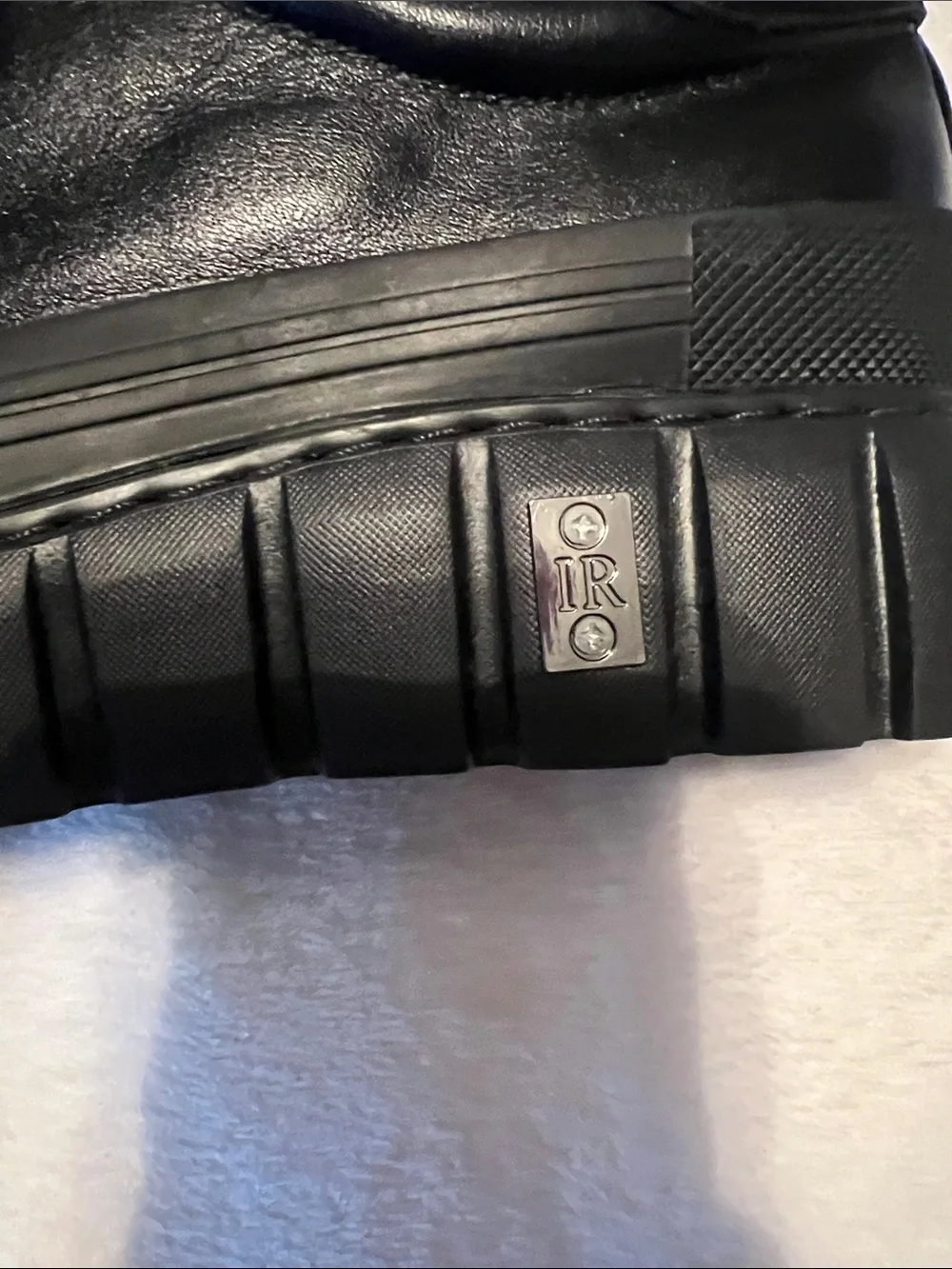 Black Platform Lace-Up Women's Sneakers